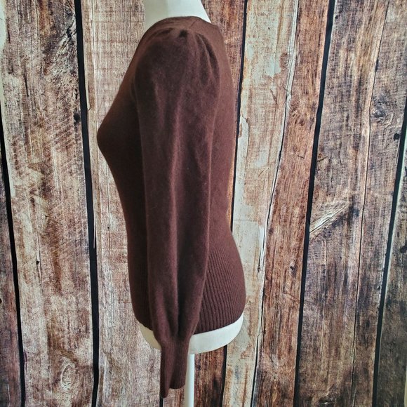 U-knit 100% Cashmere Size Small Chocolate Brown Sweater - Picture 3 of 5